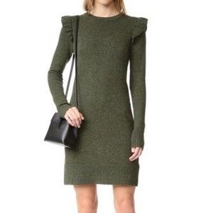 Club Monaco Wool Ruffle shoulder dress